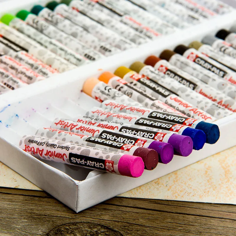 Sakura  24/36/48 Colors Art Soft Pastel Wax Crayon Oil Pastel set