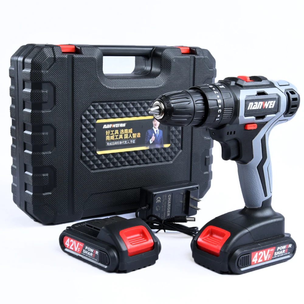 Ударная дрель, миниатюрная беспроводная ручная дрель, литий-ионный аккумулятор, 21 в