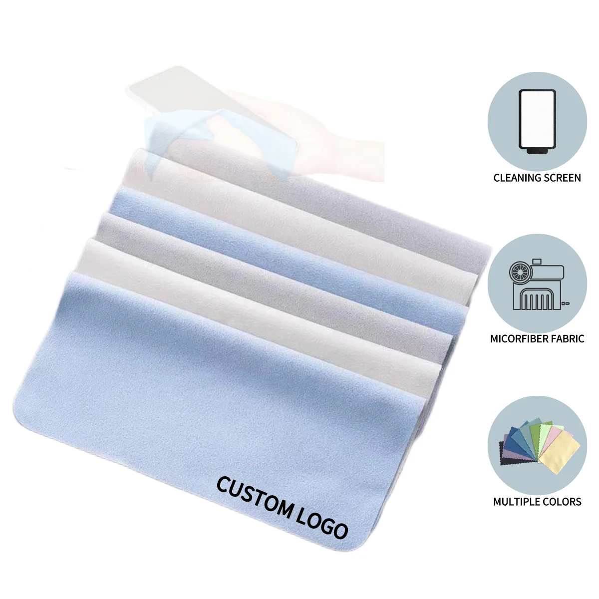Индивидуальная трафаретная печать с логотипом по уходу за очками оптовая продажа Набор салфеток из микрофибры для очков