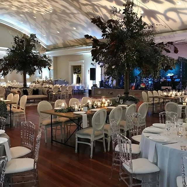 MRS WOODS French Style Rustic Cream Color White Oak Wood Stackable Dining Room Chair