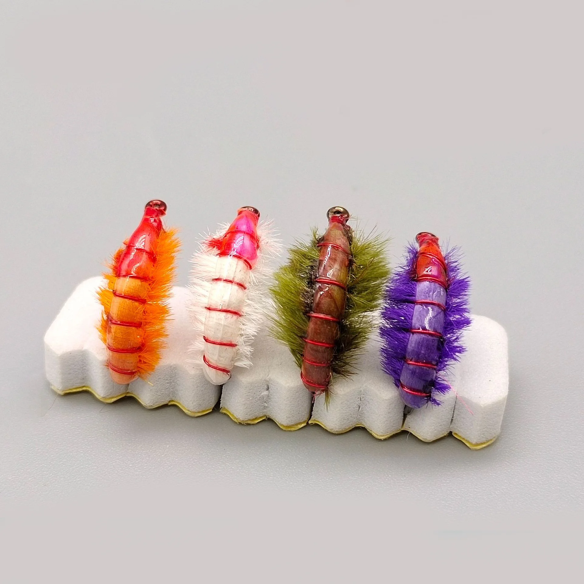 15mm Fly Insect Hard Bait Czech Nymphs Scud Bug Worm Flies Fly Hook With Barbed Nymph Bait For Trout Bass Fishing Lures Bait