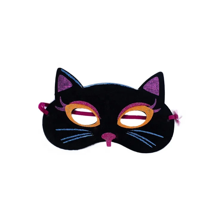 Hot Halloween Party Decoration Cartoon Felt mask Customized kids cosplay half face mask Felt party masks for cosplay