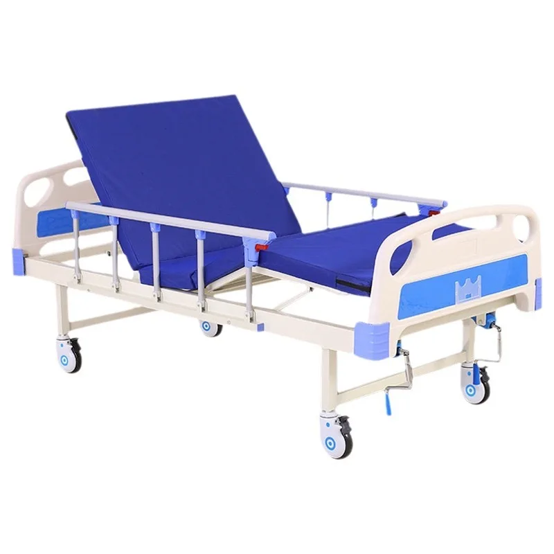 Factory medical icu hospital bed for disabled patient 2 function two crank adjustable medical manual bed with manufacturer price