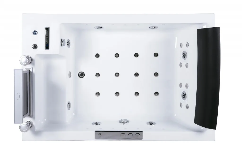 Popular Freestanding Indoor Massage Bathtub Beautiful LED Light whirlpool bathtub K-8610