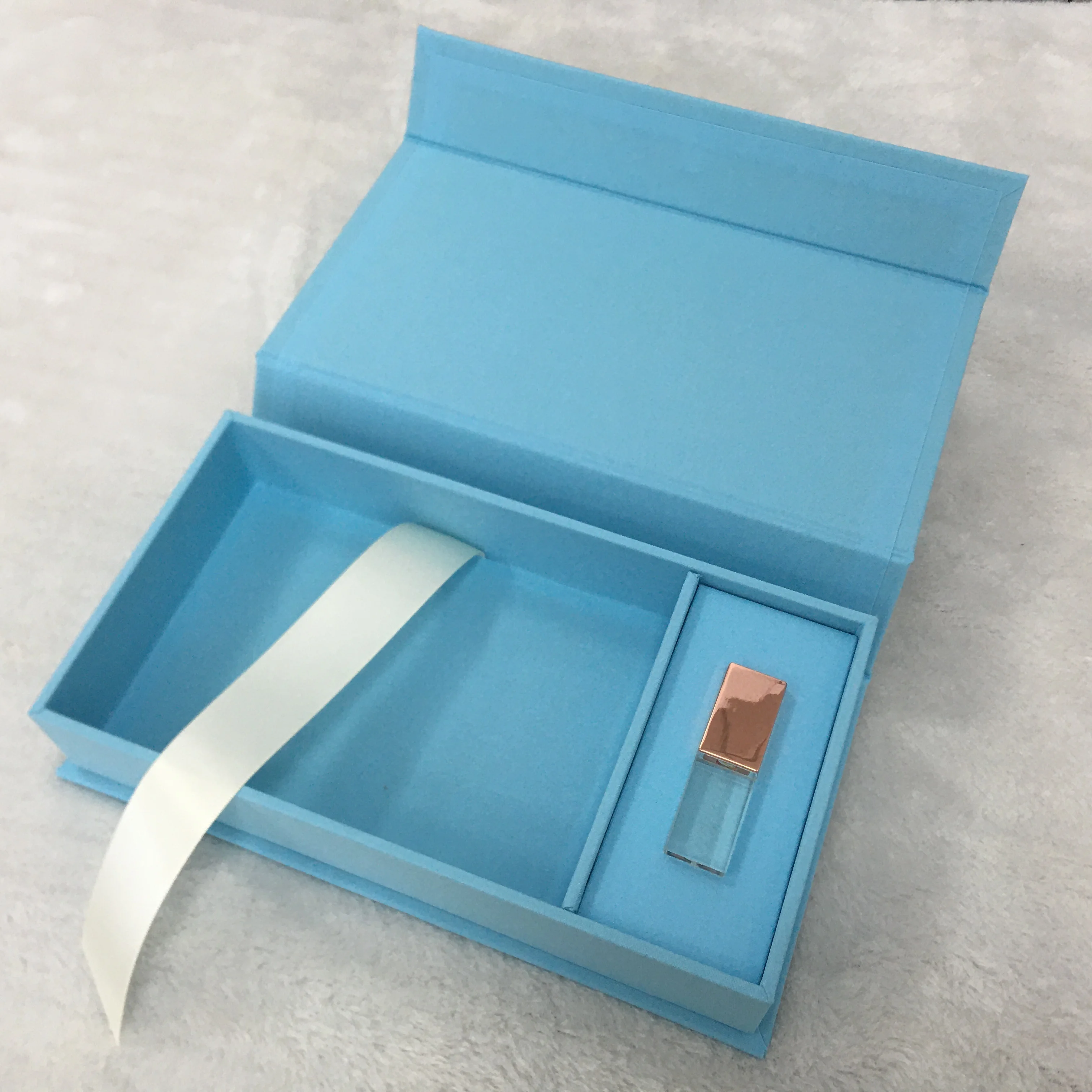 Роскошный свадебный подарок индивидуальный логотип 4x6 дюймов льняной фотобокс USB 3,0 флэш-накопитель 32 Гб 64 Гб