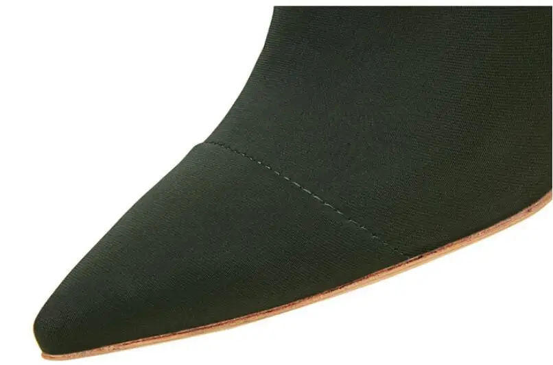 Сезон осень-зима; Новинка; Женские удобные туфли с острым шерстяные сапоги на высоком каблуке; Женская обувь с толстой подошвой; Простая симпатичная сапоги Y12515