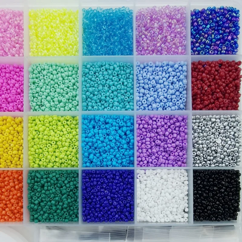Wholesale 2mm Glass Crystal Rice Bracelet Charm Large Hole Set Custom DIY Beaded Necklace Bracelet For Jewelry Craft Making Kit