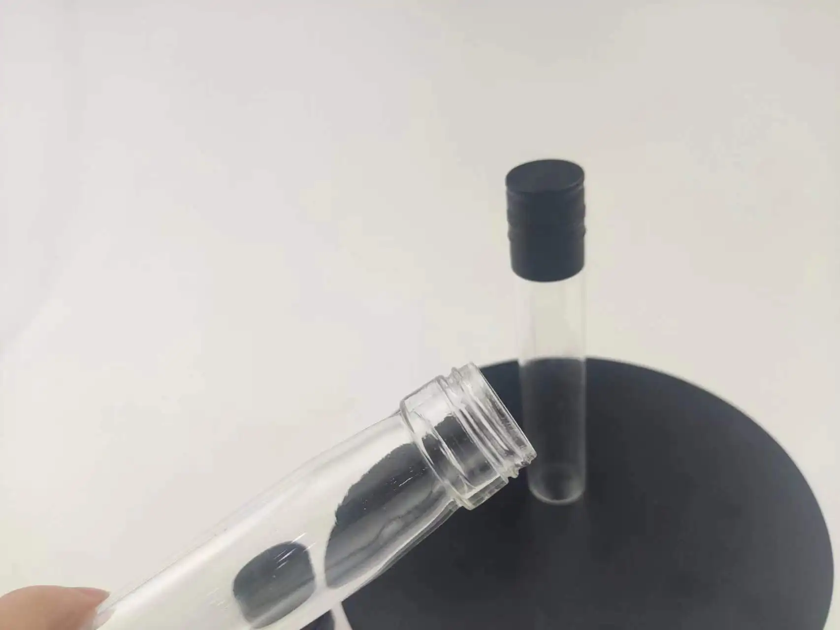 wholesale Mini empty 50m 100ml Alcohol Spirit Liquor Glass Bottle with screw aluminum lid long glass tube for alcohol drinks