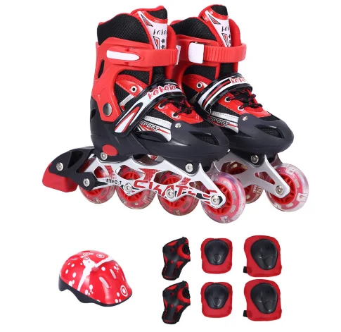 high quality inline kids skates Adjustable Flashing Safe Rollers Skate