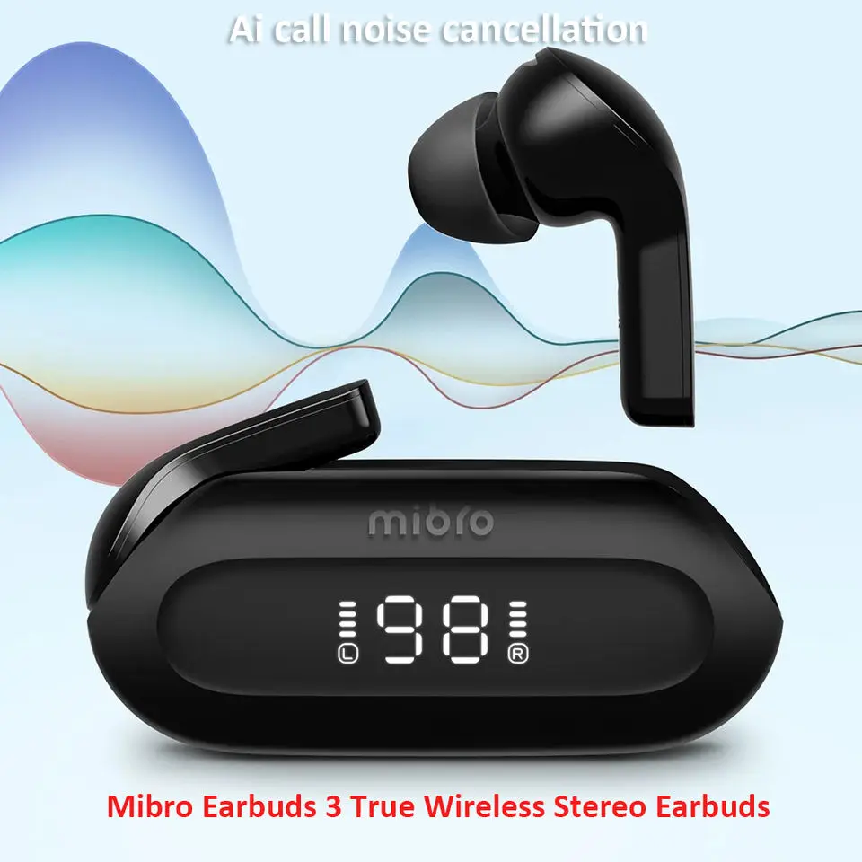 Mibro Earbuds 3 TWS Earphone Bt v5.3 IPX4 Waterproof HiFi sport earphones ENC HD Call Noise Reduction Touch Wireless Headphone