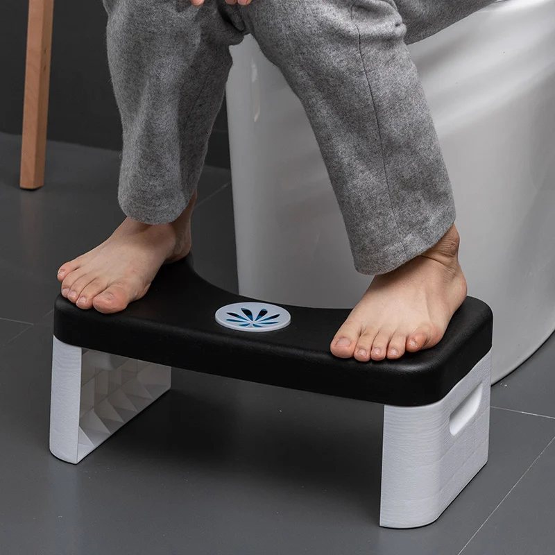 Factory Hot Sale Plastic Assembled Non-slip Toilet Stool With Air Freshener For Bathroom