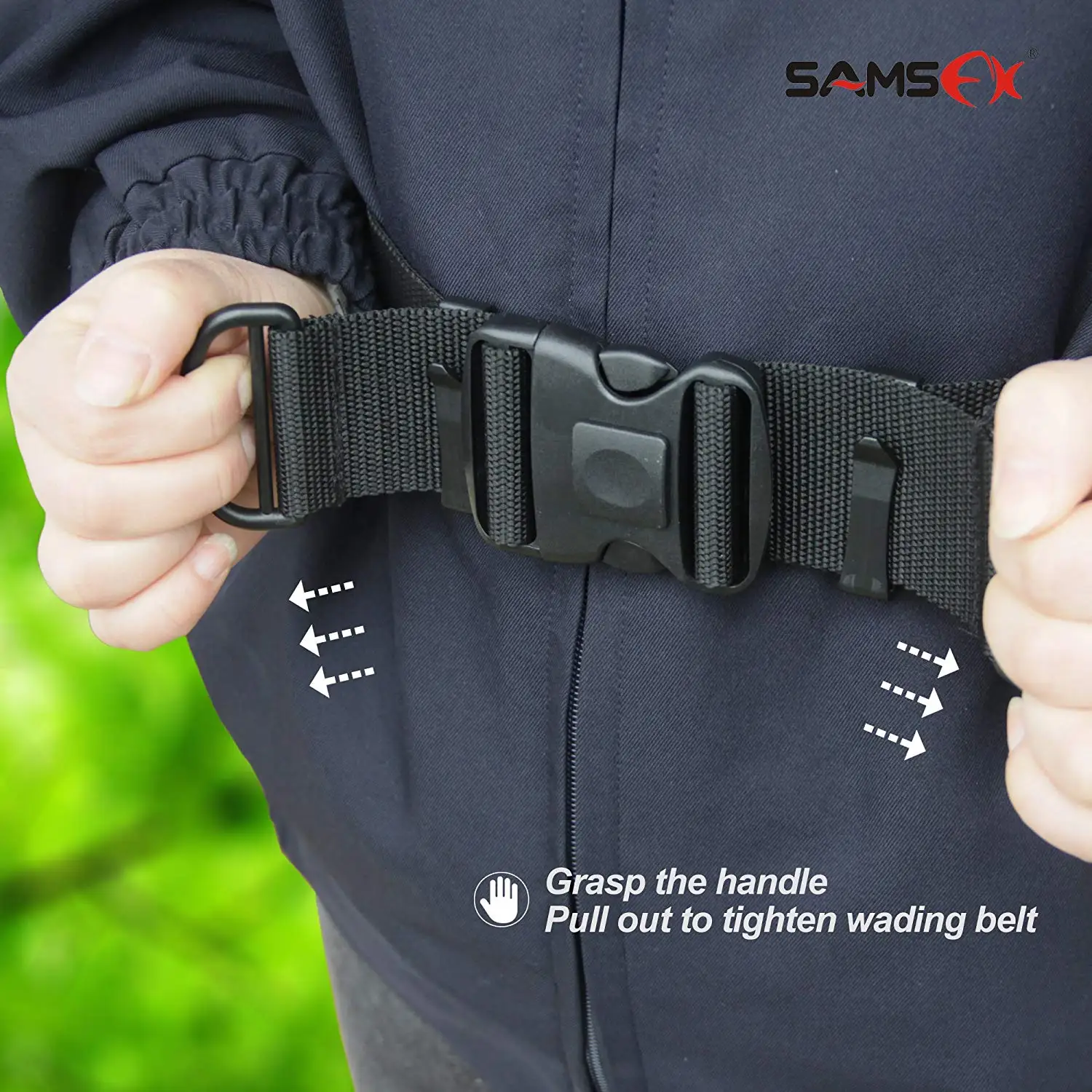 
SAMSFX Deluxe 2inches Wading Belt Straps Adjustable Wader Fishing Belts for Surf Casting Kayak Fishing Accessories 