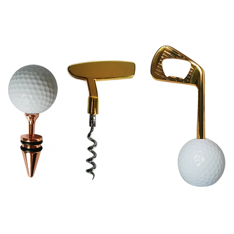 Luxury Golf Design Wine Set Gift Golf Wine Opener Set