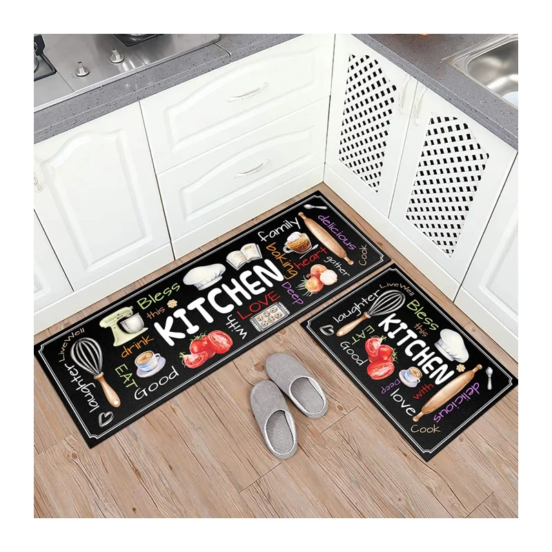 Absorb Kitchen floor Mat Waterproof Non-Slip Mats And Rugs Washable Rubber Kitchen Sets