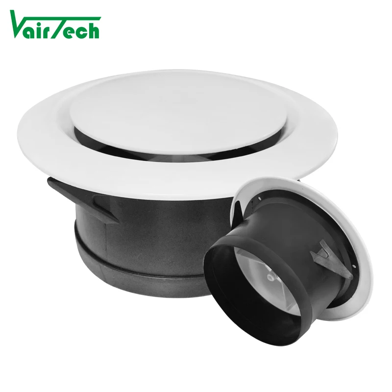 Spot Goods 3 4 5 6 8 Inch Plastic Air Vent Adjust Flow Even Can Close Disc Valve for Ventilation