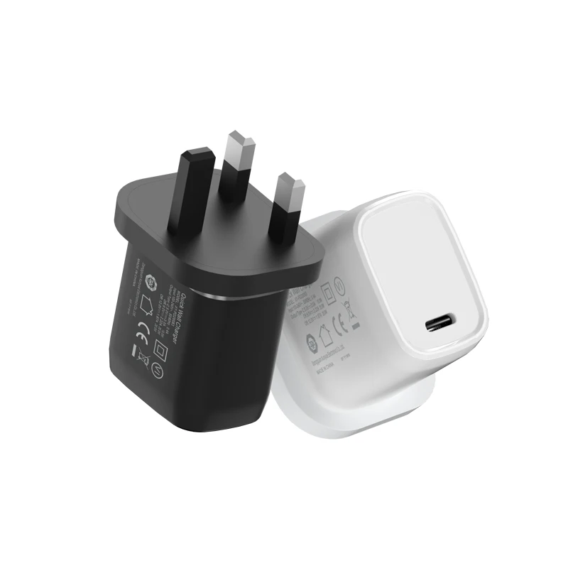 Портативный Oem логотип под заказ Мини 20 Вт Великобритания настенный разъем Usb 3,0 порт Pd Тип C 20 Вт быстрое зарядное устройство для смартфона комплект для Iphone освещение