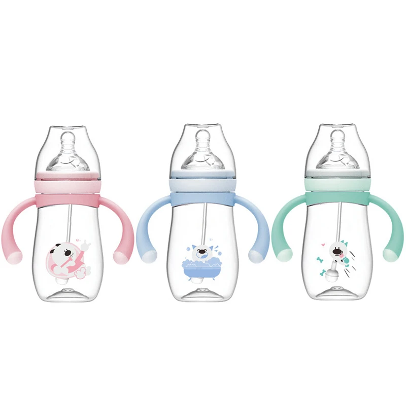 300ML PPSU plastic children baby breast milk storage feeding drinking bottle