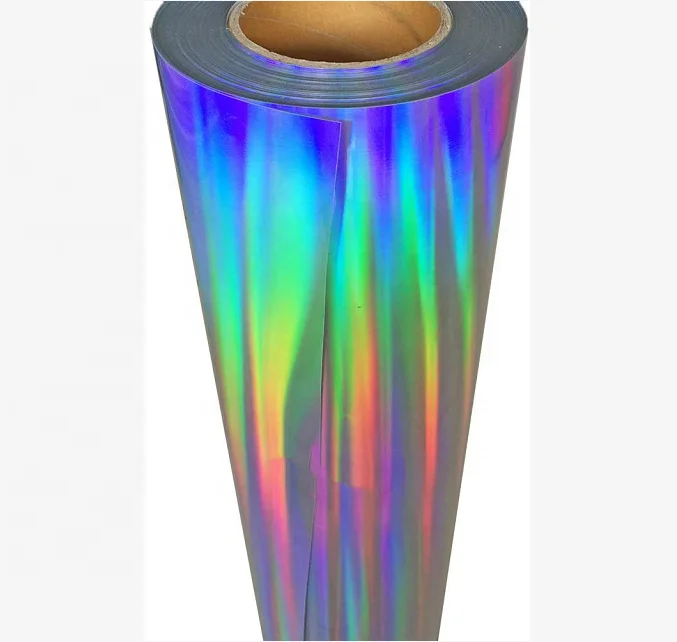 Over 15  Years Experience Hot stamping Foil Rolls Laser Gold Holograhpic Foil  for T-Shirt
