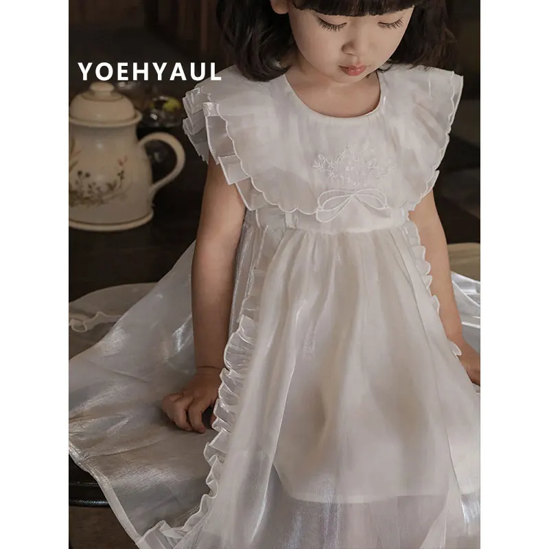 Factory OEM / ODM Children Lace Dress Patterns Luxury Sleeveless Froks Girl Dress Cotton Lining Baby Party Dress Princess