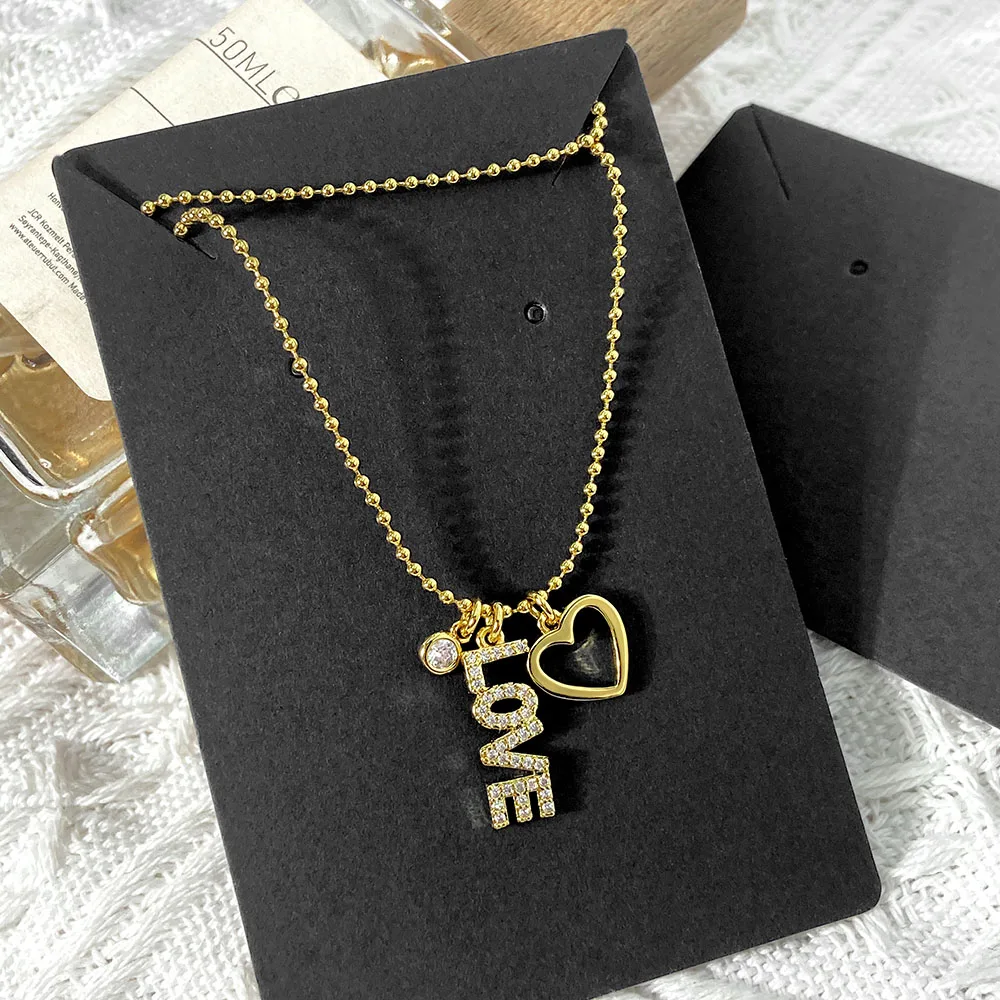 Foxi Hope Dream Love Faith Letter Charm Necklaces wholesale top sale customized gorgeous 925 sterling silver jewelry Bead Chain