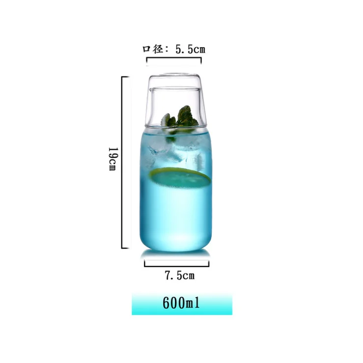 Wholesale high borosilicate glass one person drink cup cold drink cup juice cup