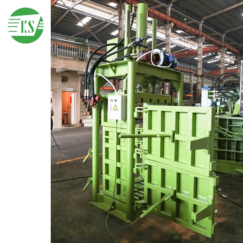 Factory price YJ-150 vertical hydraulic waste paper plastic pet bottle baler press machine