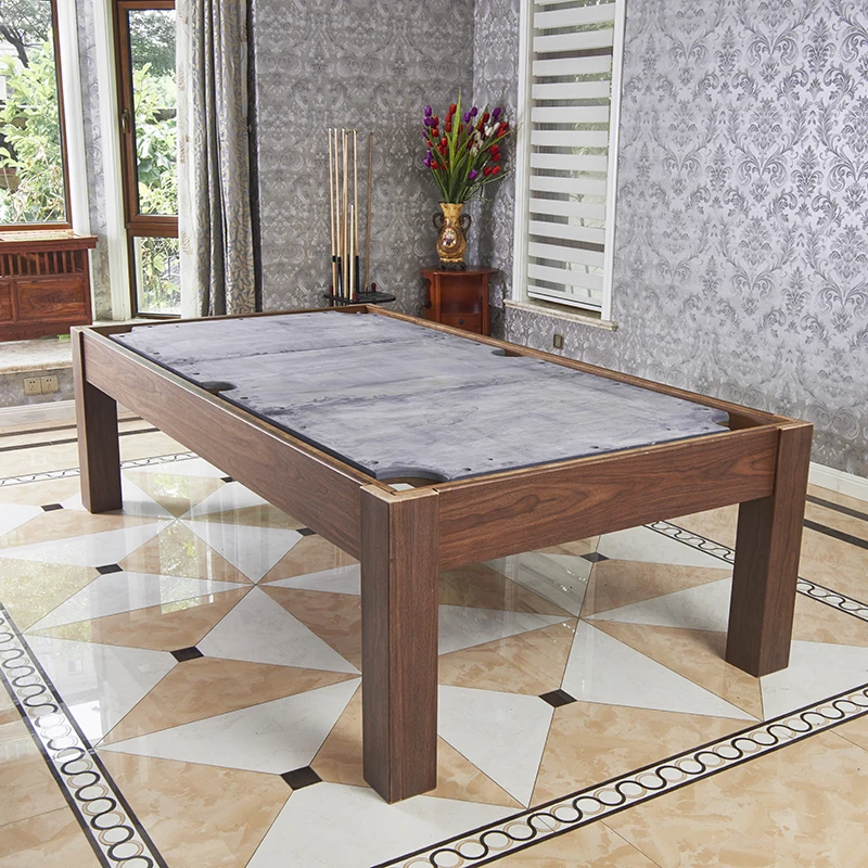 Factory price 9ft slate billiard pool tables with dining top for sale