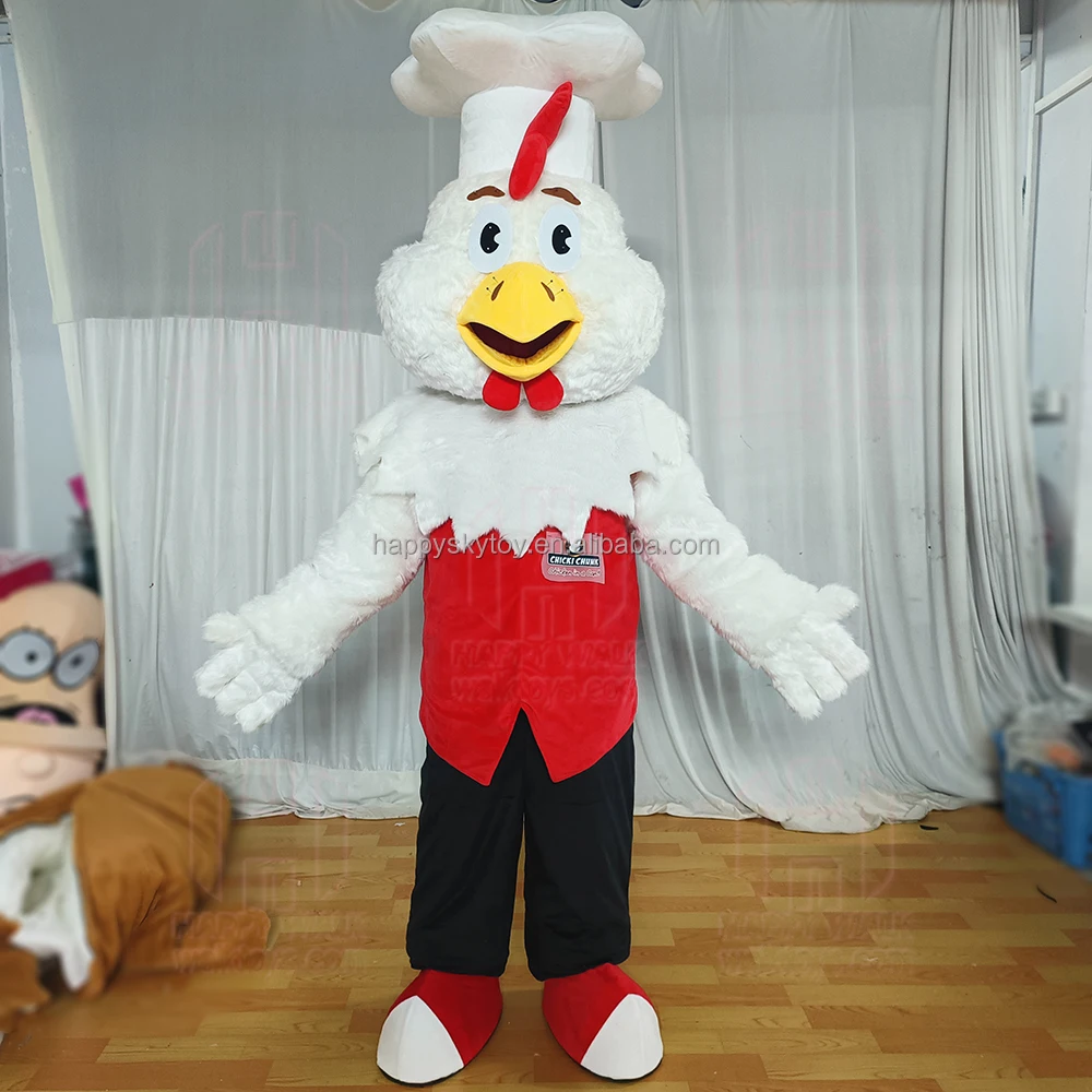 Unisex Adult White Rooster Mascot Costume Festive Fancy Dress for Party Halloween Cosplay & Carnival Holiday