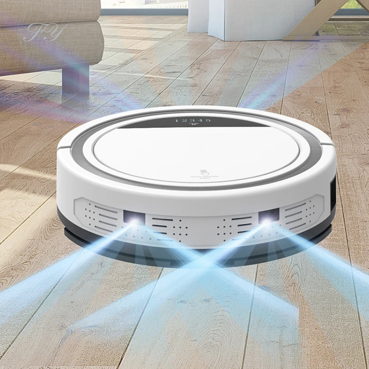 New Design High-End Automatic Cleaning Robot Indoor 2000Pa Wet And Dry Mopping Electric Robot Vacuums USB washing robot cleaner