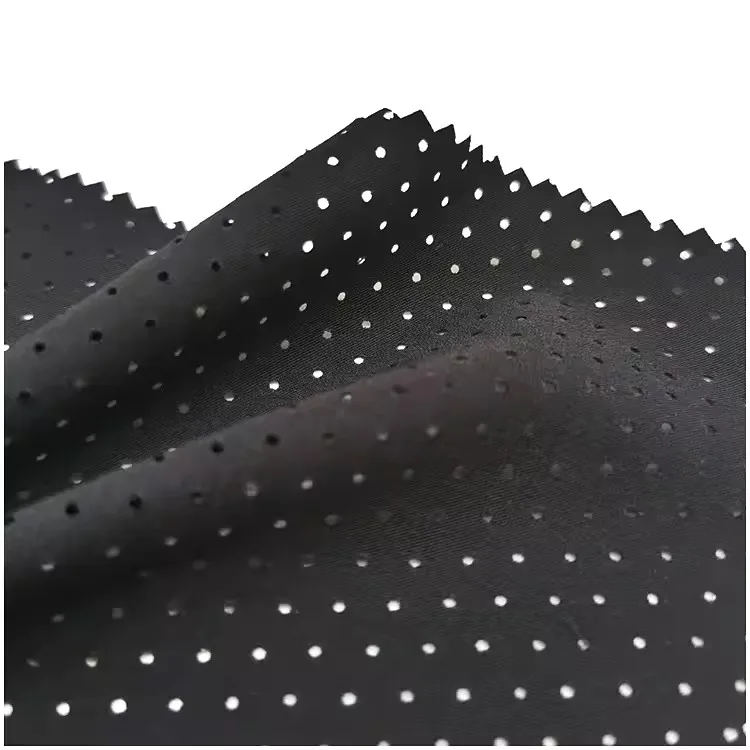 Tear Resistant 320T 300T Polyester Pongee Perforated Punch Hole Fabric for Shorts Jackets
