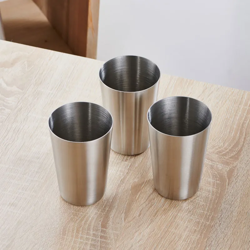 Stainless Steel Cups 12.28oz/350ml Camping  Stackable Metal Drinking Glasses BPA Free  Stackable  Durable