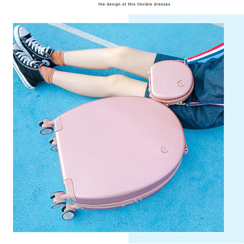 360 Degree ABS Suitcase Women Travel Bags Luggage Rolling Hard Case Luggage