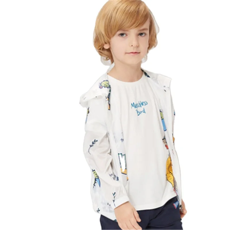 
Baby Boys Summer Sun-protected Hoodie Kids Sunscreen Outfit Children Waterproof Hooded Coat Jacket Baby Clothes 2021 New 