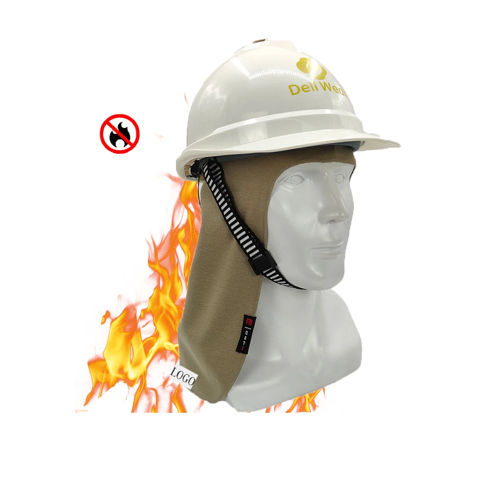CustomLogo Fire Resistant Sweat Absorbing Sunshade FR Electricity Welding Sun Shield Helmet Hard Hat Sun Shield Cover Neck Hea