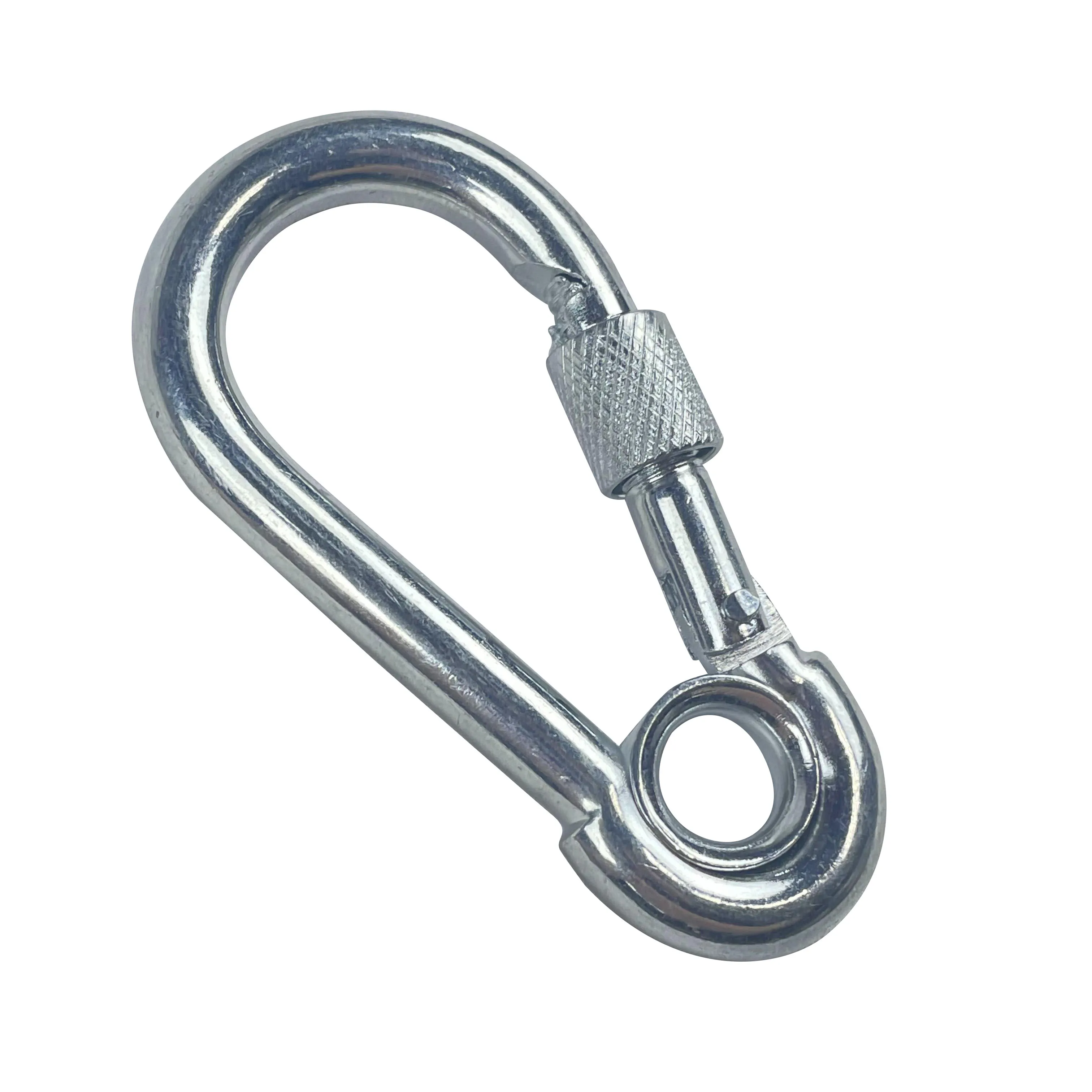 Manufacturer Custom  Safety Auto Locking Steel Metal Snap Hooks Carabiners For Climbing/aerial Work