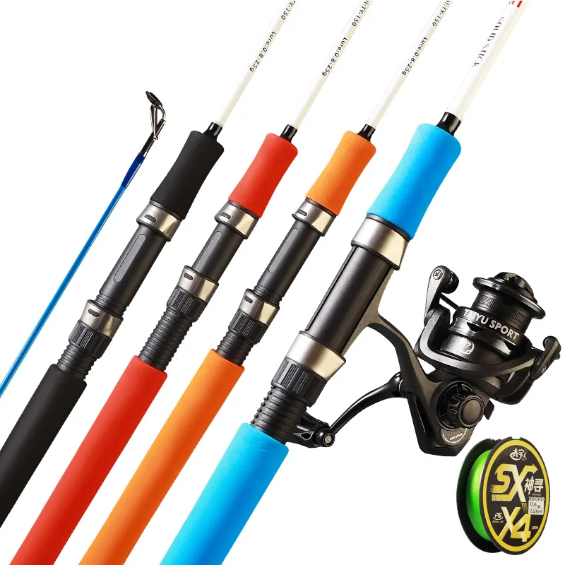 High Quality Wholesale Winter Ice Fishing Rods 1.5 and 1.8 meter Sub Pole Slightly Raft solid Sliding Lure Rods