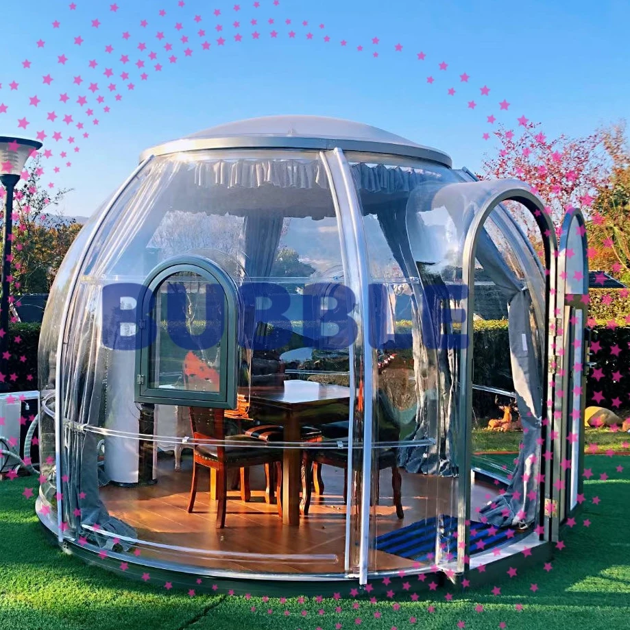 
Outdoor Bubble Tent 3.5M Pc Dome Clear Top Non-Inflatable Lodge Bubble Hotel 