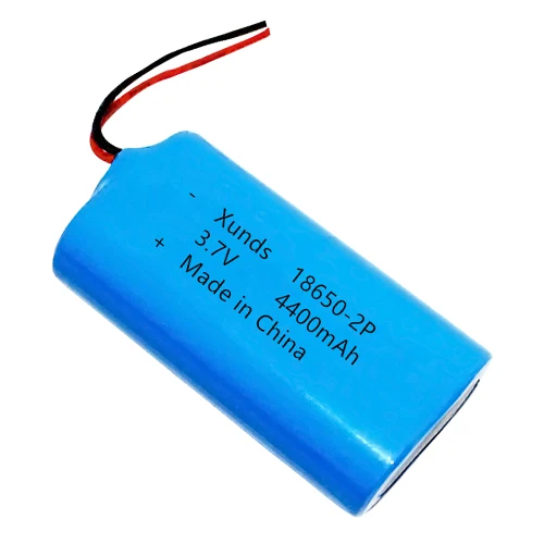 Rechargeable lithium polymer battery 3.7v 4400mah lithium ion  18650-2p battery pack