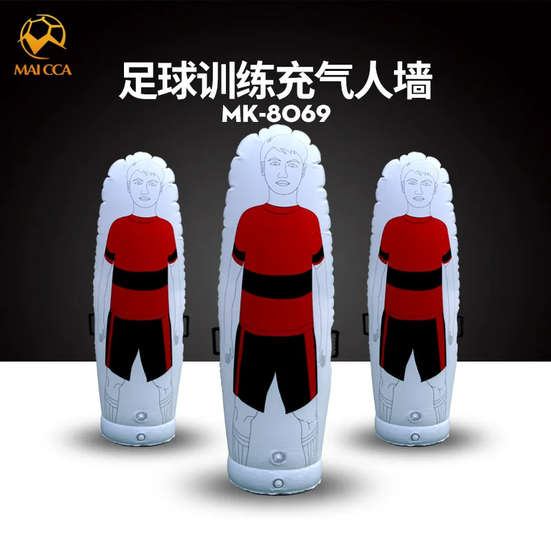 maicca sports  plastic football mannequin soccer training pvc inflatable training dummy for football
