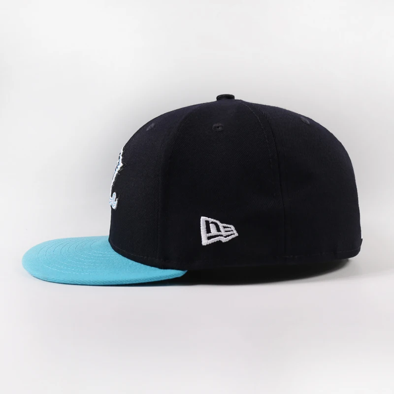 Customised Logo Flat Brim Gorras Snap back Caps Wholesale Two Color 6 Panel Hip Hop Basketball Fitted Snapback Hat Cap