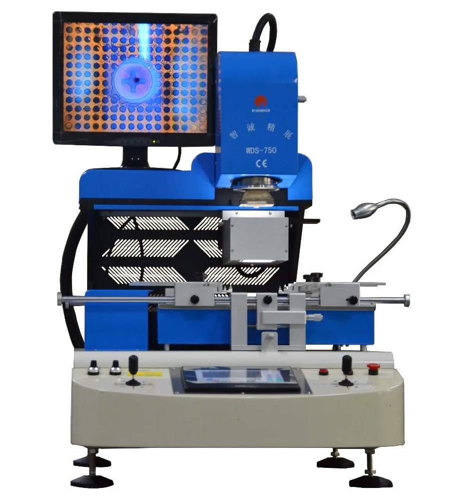 Semi-automation WDS-750 Optical Alignment Rework Station 3 Zones BGA Soldering Station Laptop Motherboard Repairing