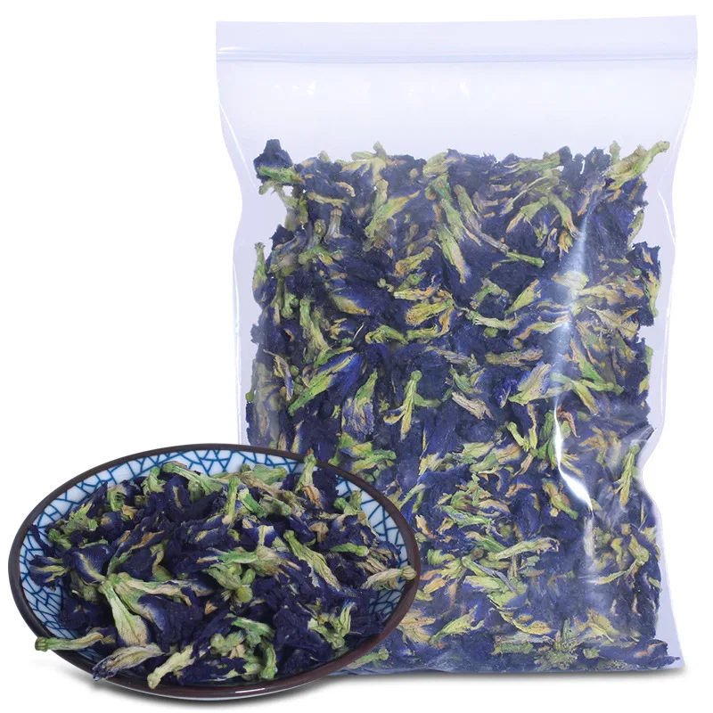 Новый Урожай Die Dou Hua Hu Die Lan сушеный цветок гороха бабочки Clitoria Ternatea l. Для чая для beauty100% натуральный органический чай