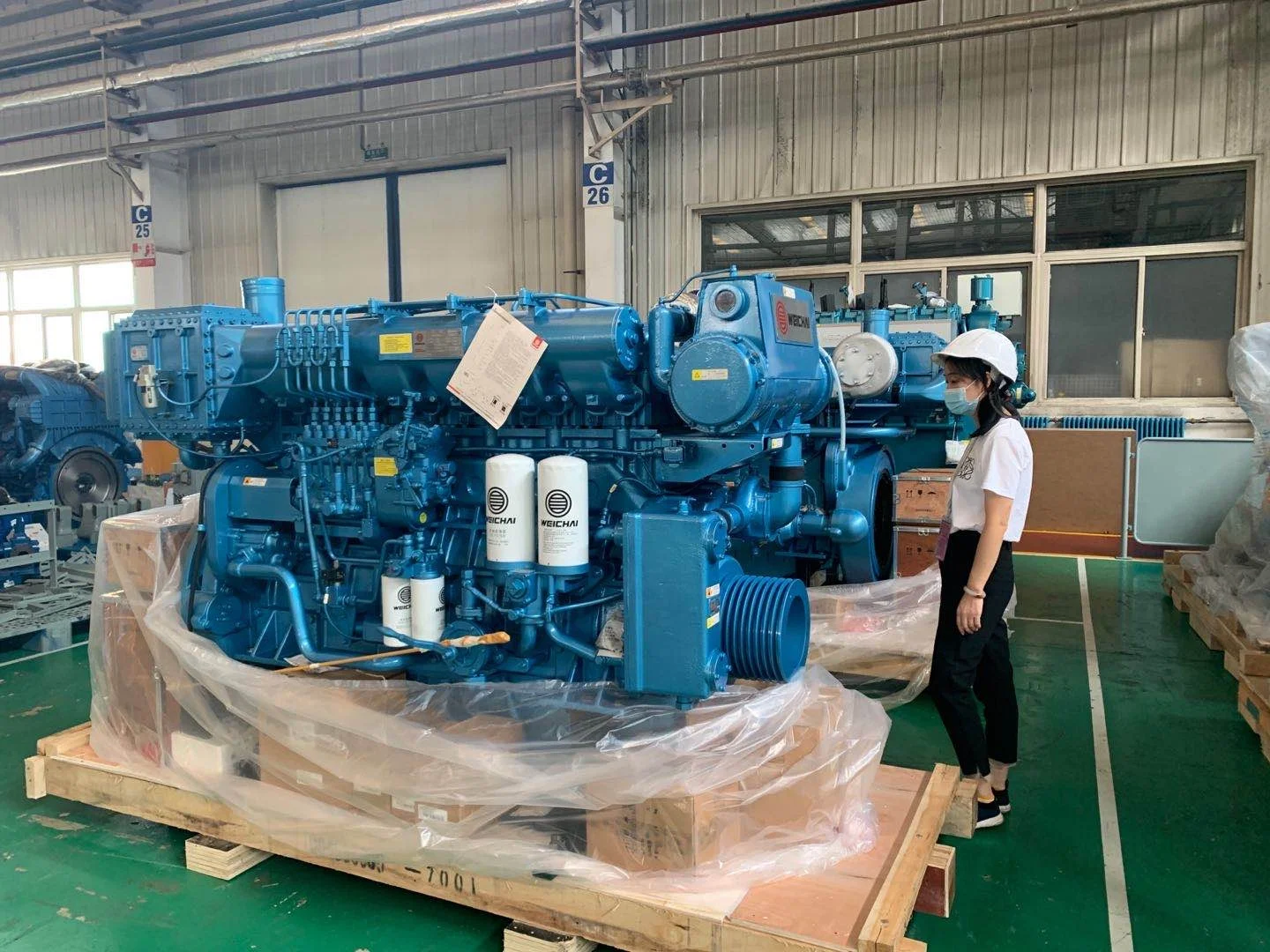 Weichai WHM6160C580-5 дизельный Судовой двигатель 580HP 1500 об/мин лодочный