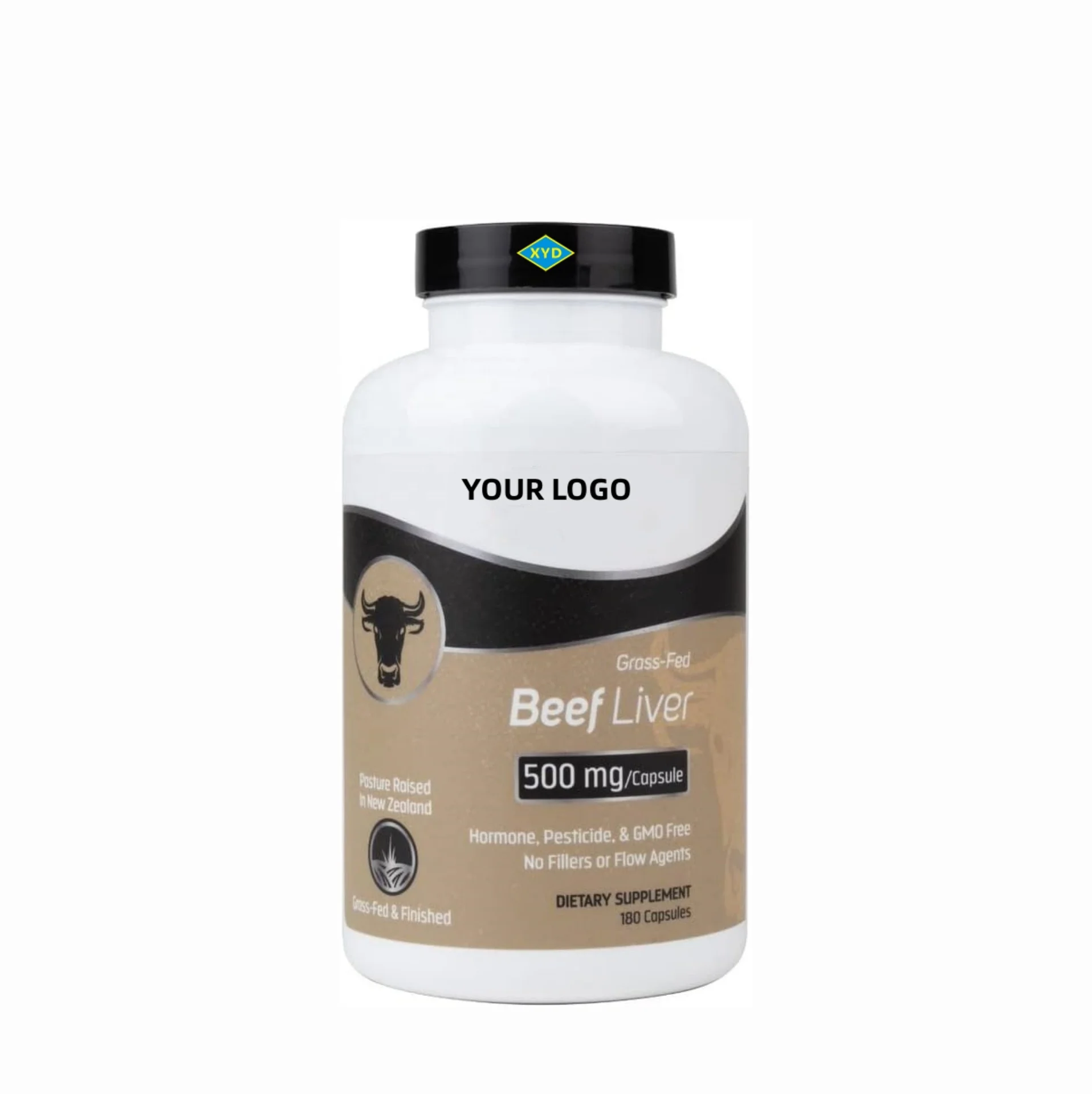 Частная Марка OEM, капсулы из говяжьей печени для кожи и волос, добавка натурального железа, Витамин A B12 для энергии