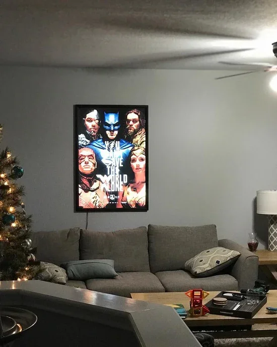 kingwestar movie poster light box snap cable hanging aluminum alloy led snap frame bank light box