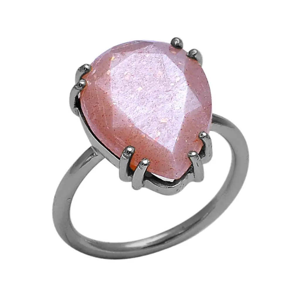 Classic Natural Rainbow Moonstone 925 Sterling Silver Boho Ring Custom Handmade Statement Rings Women Men Jewelry Wholesaler