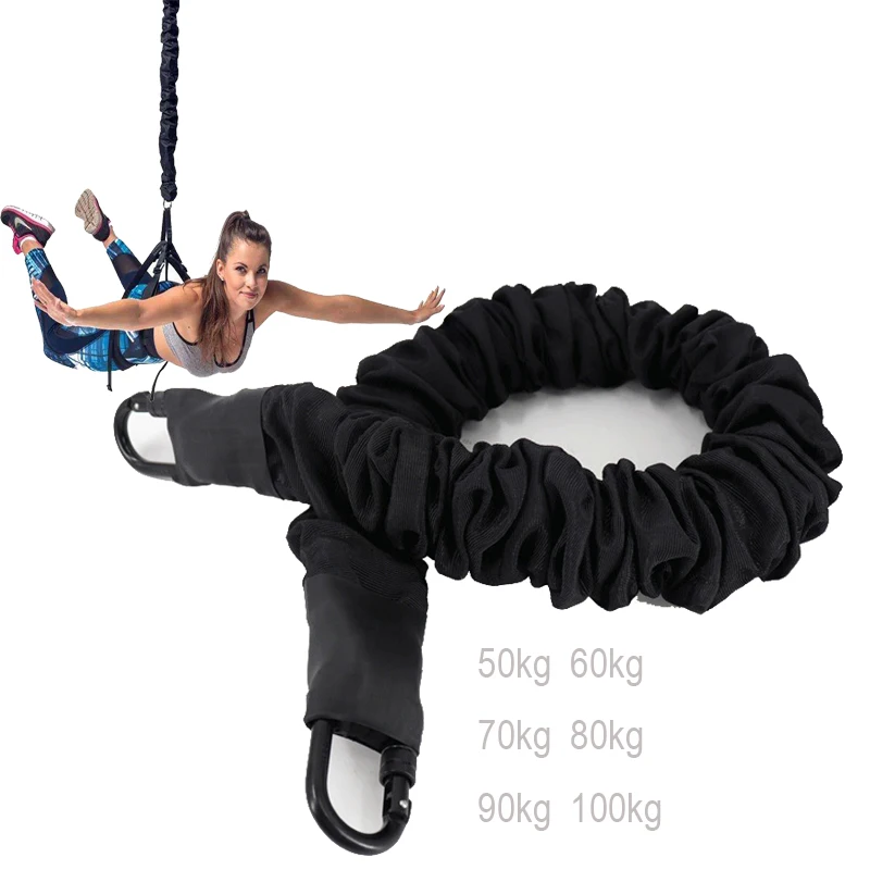 50kg 80kg-110kg Bungee Dance Anti-Gravity Yoga Cord Resistance Set Workout Fitness Home Gym Facilities aerial yoga set