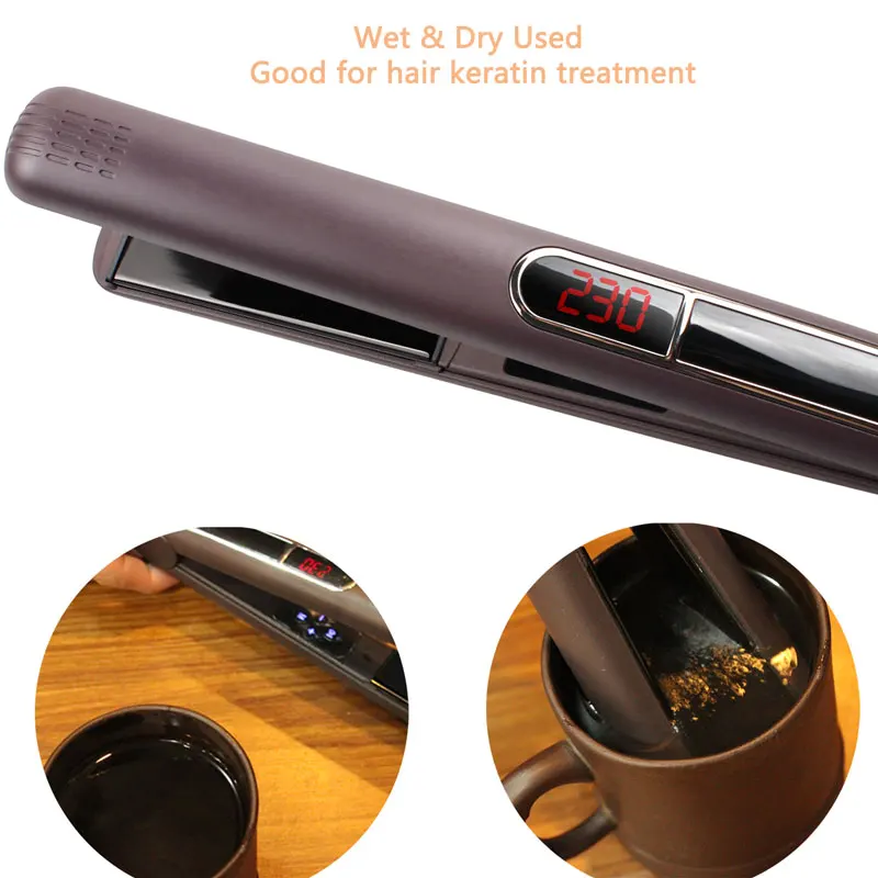 Professional LCD Displays High Temperature Waterproof Hair Keratin Straightening Hair Straightener Machine Hair Straightener