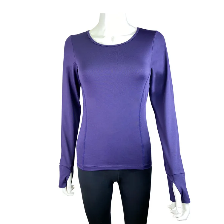 
Surprise Price Upper Garment Soft Easy To Dry Women Fashion Yoga Tops With Thumb Stud 