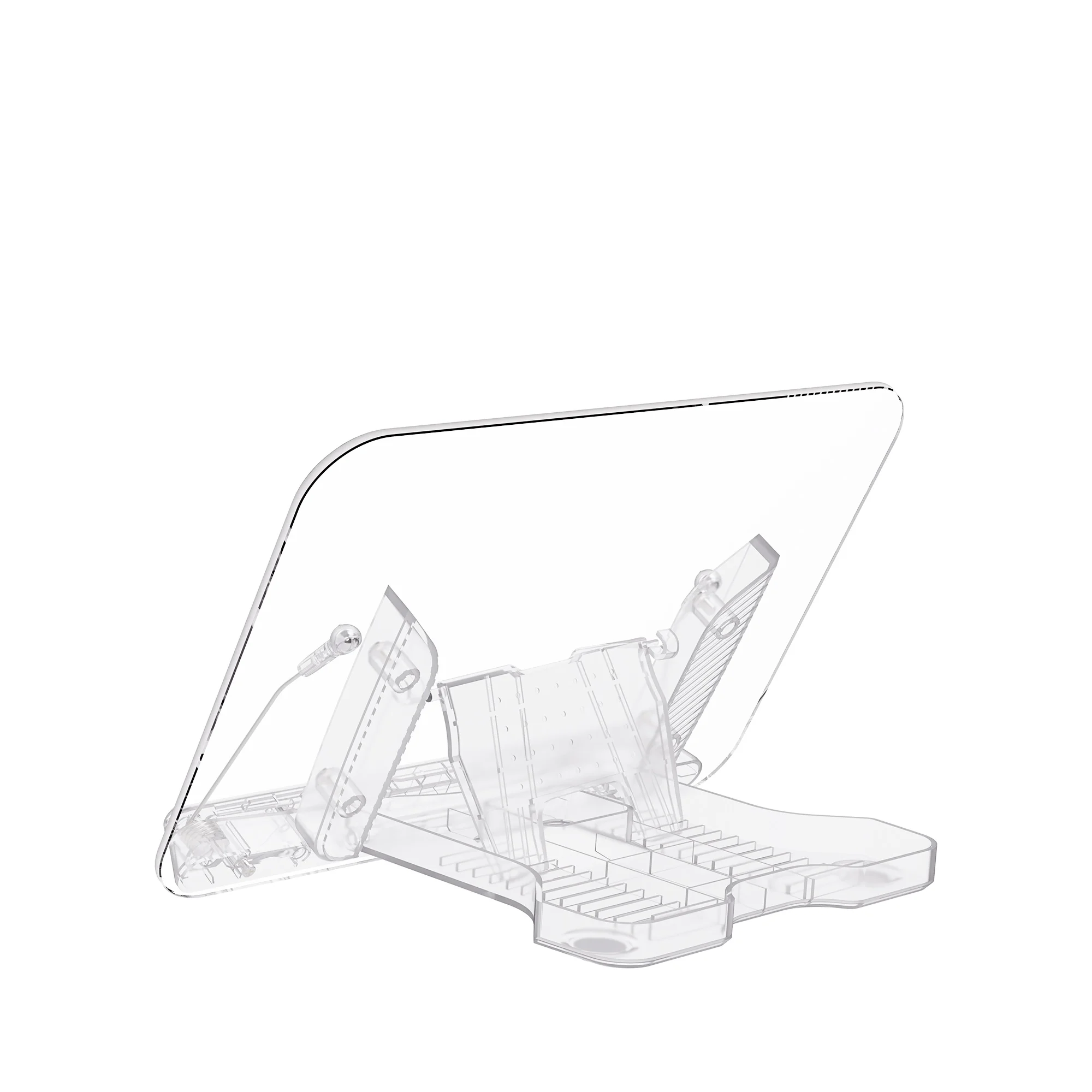 Acrylic Reading Book Stand With Hidden Clip Height Adjustable cookbook holder reading desk stand acrylic book stand for reading